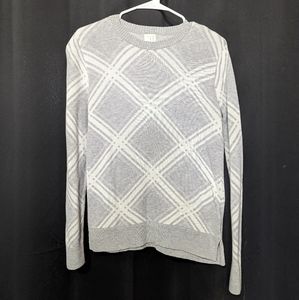 Grey and White Sweater